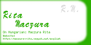 rita maczura business card